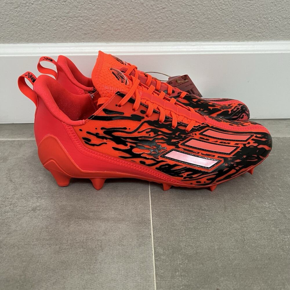 Adidas Adizero 12.0 Mens 11 Poison Red Black Football Cleats Shoes IG7207